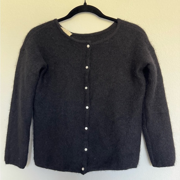 Sezane Gaspard Cardigan mohair XXS BLACK - Picture 6 of 11